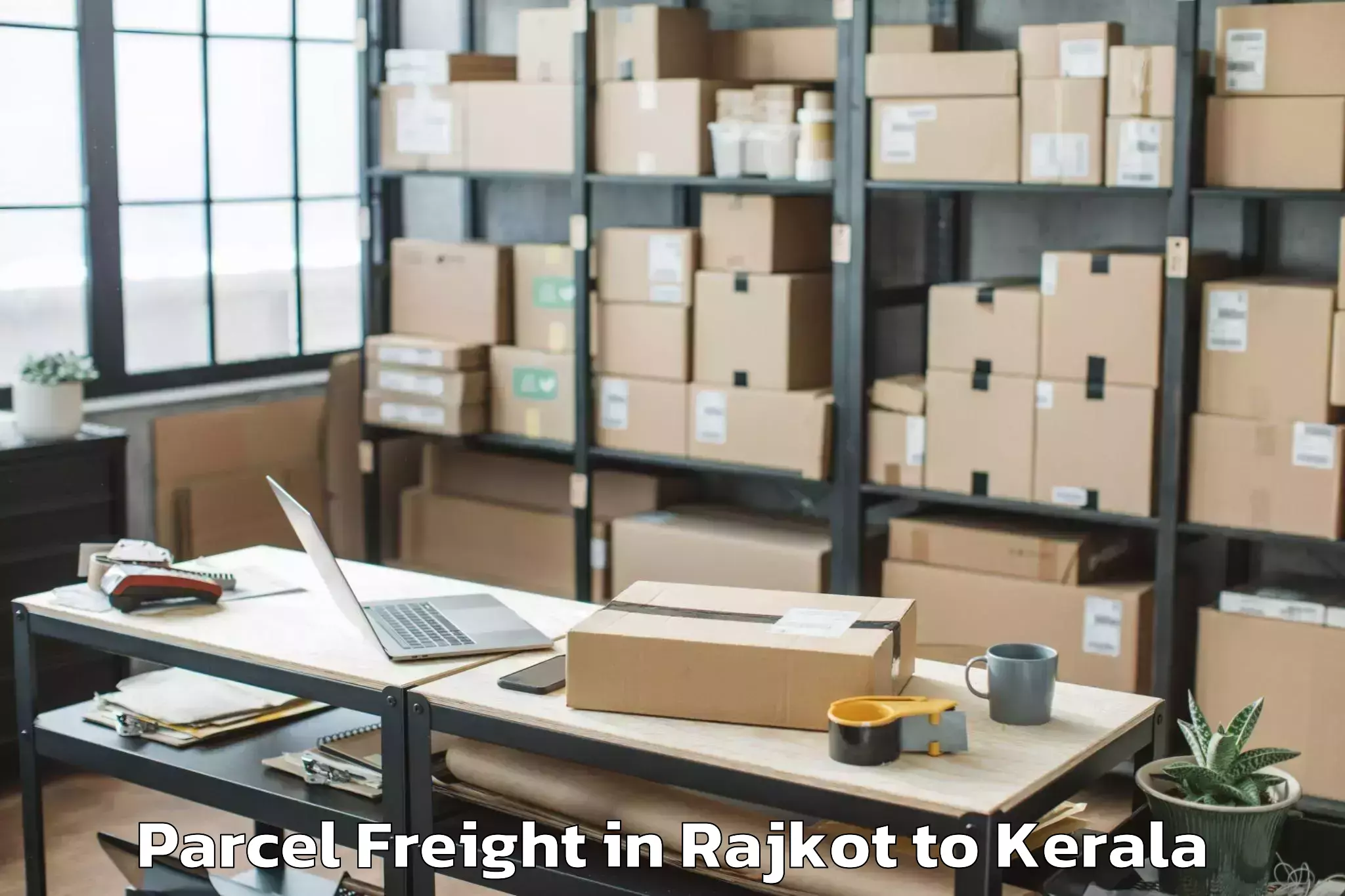 Easy Rajkot to Muvattupuzha Parcel Freight Booking